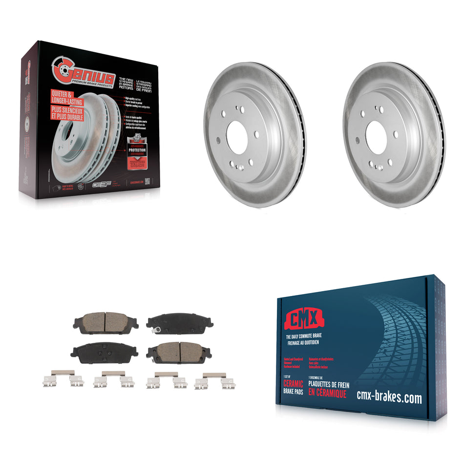 Rear Coat Brake Rotors Ceramic Pad Kit For Chevrolet Silverado 1500 LD GMC Sierra Limited KGC-101605