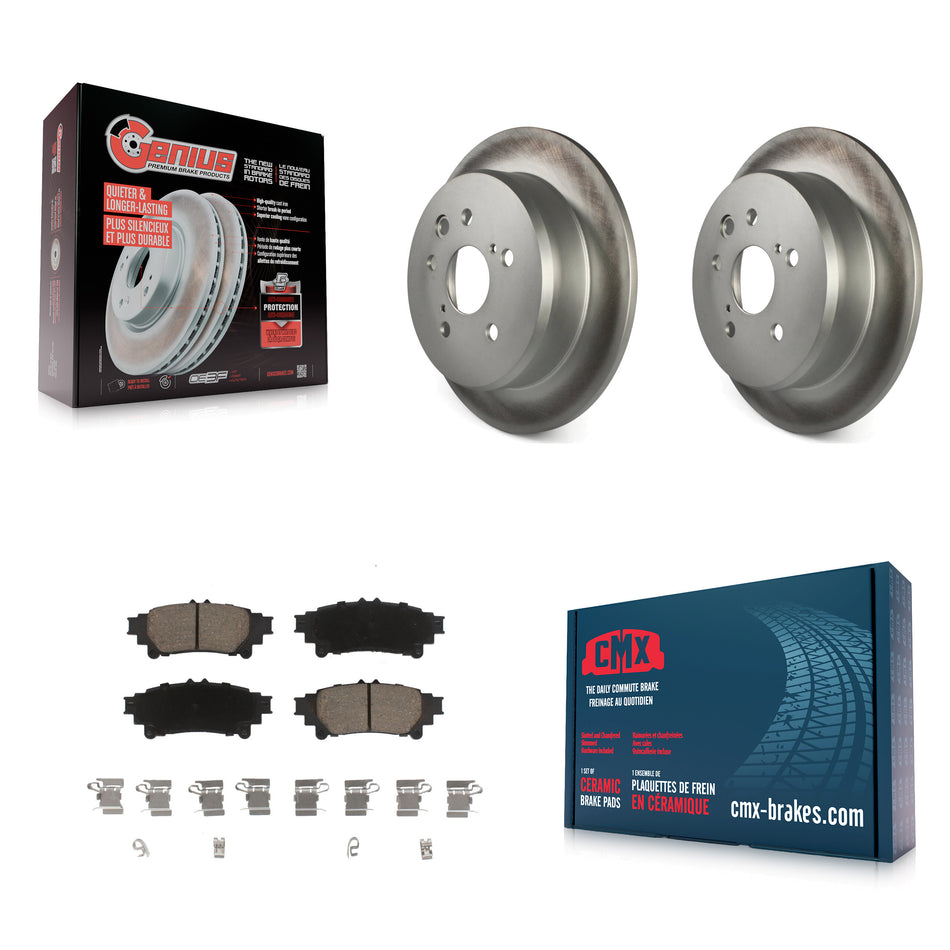 Rear Coated Disc Brake Rotors And Ceramic Pads Kit For Lexus IS250 KGC-101625