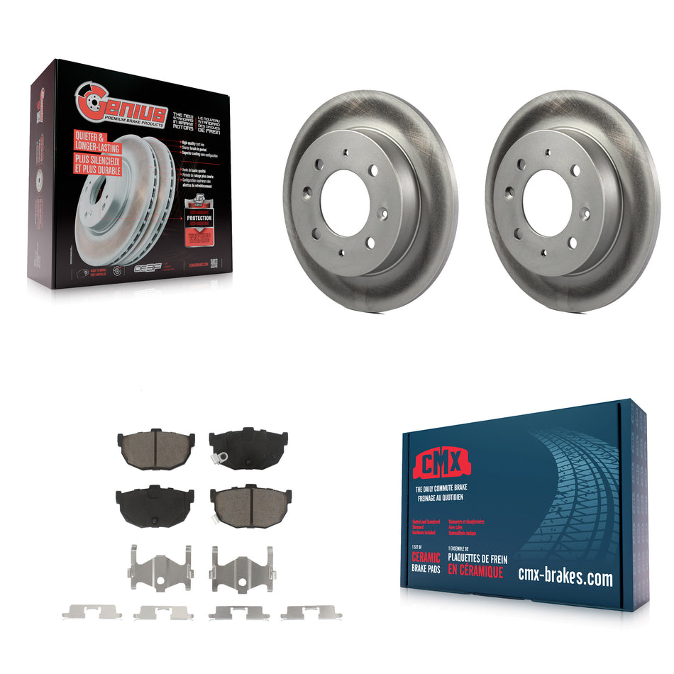 Rear Coated Disc Brake Rotors And Ceramic Pads Kit For Kia Spectra Spectra5 KGC-101626