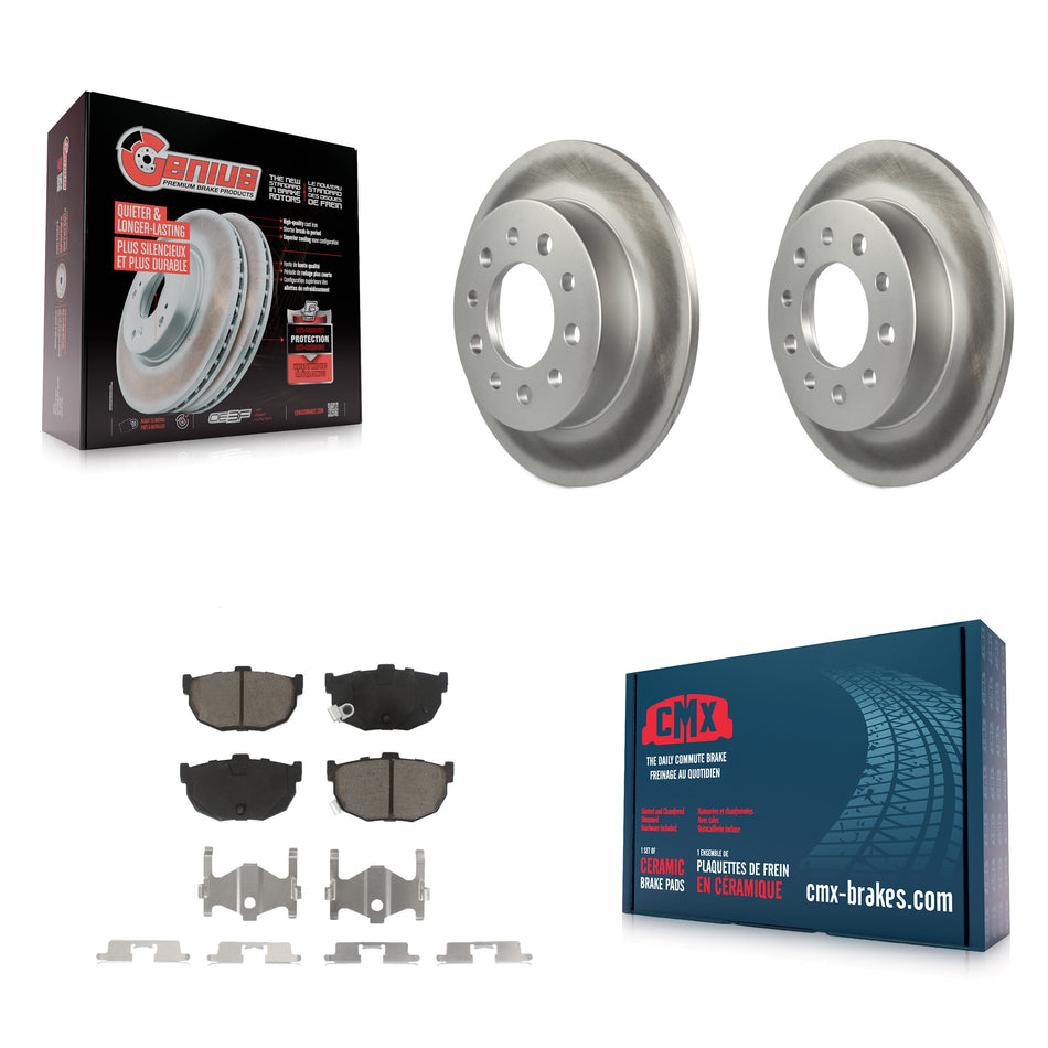Rear Coated Disc Brake Rotors And Ceramic Pads Kit For 2003-2008 Hyundai Tiburon KGC-101638