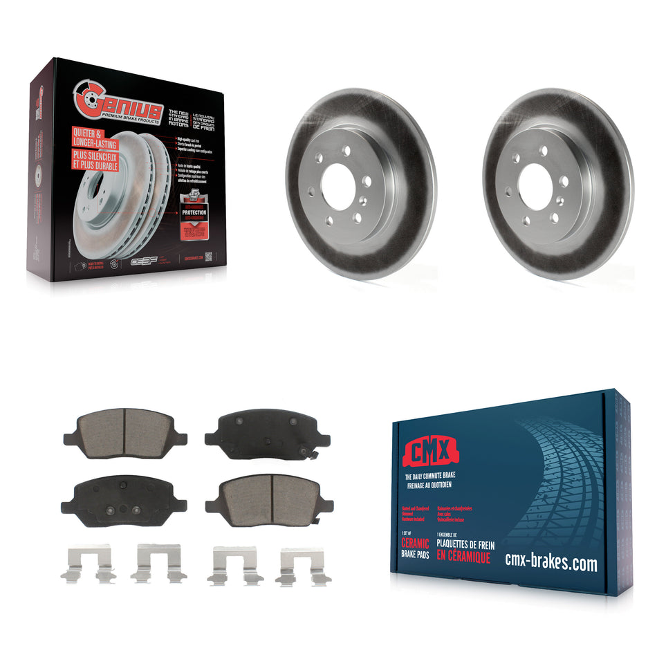 Rear Coated Disc Brake Rotors And Ceramic Pads Kit For Chevrolet Uplander Buick Terraza Pontiac Montana Saturn Relay KGC-101663