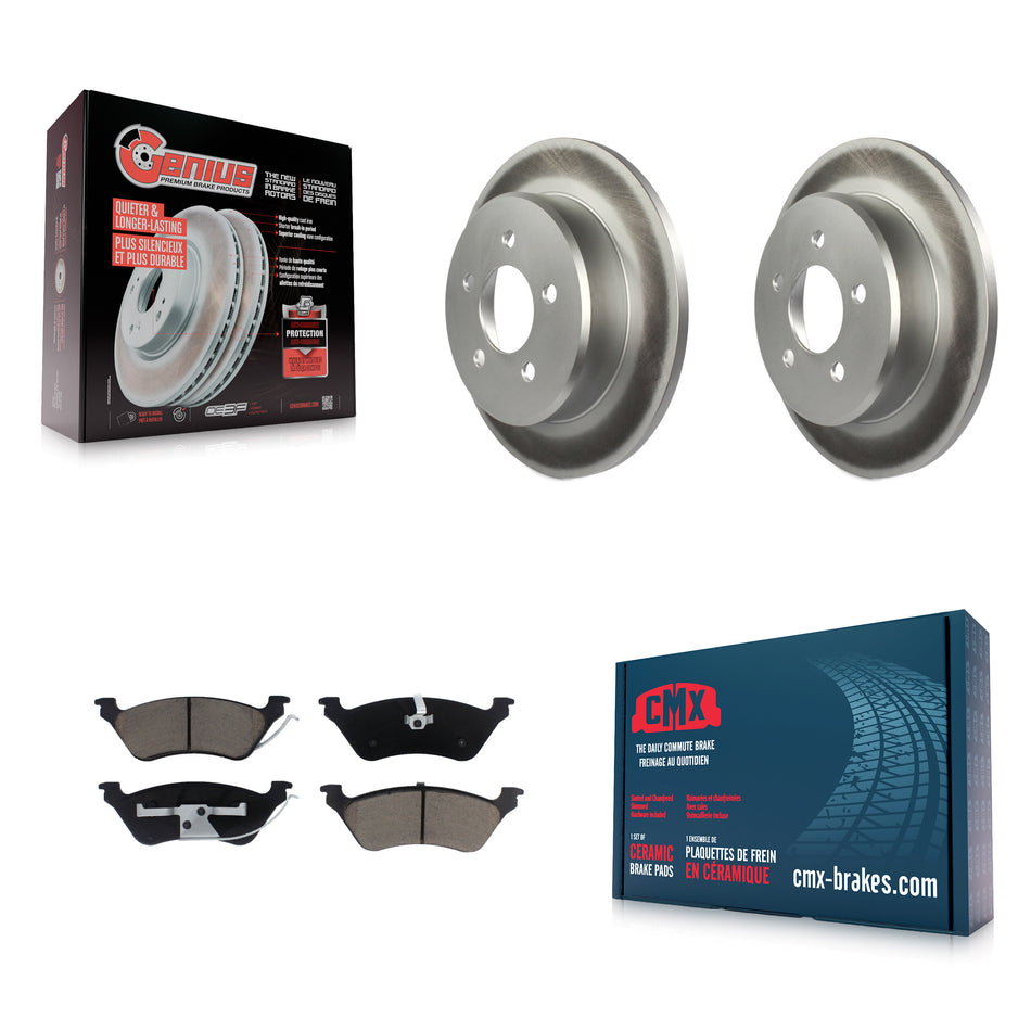 Rear Coated Disc Brake Rotors And Ceramic Pads Kit For Dodge Grand Caravan Chrysler Town & Country Voyager KGC-101709