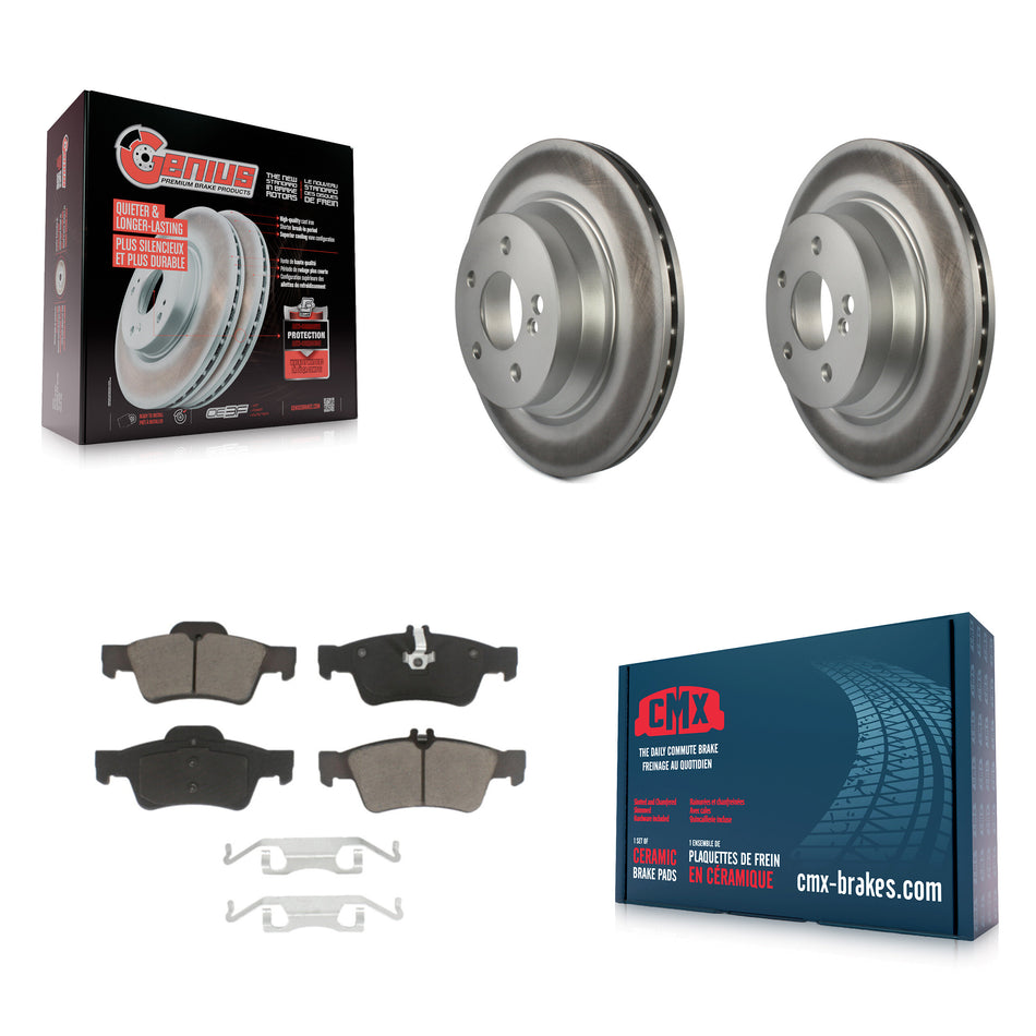 Rear Coated Disc Brake Rotors And Ceramic Pads Kit For Mercedes-Benz E350 E320 E500 CLS550 E400 CLS500 CLS400 E550 E63 AMG KGC-101711