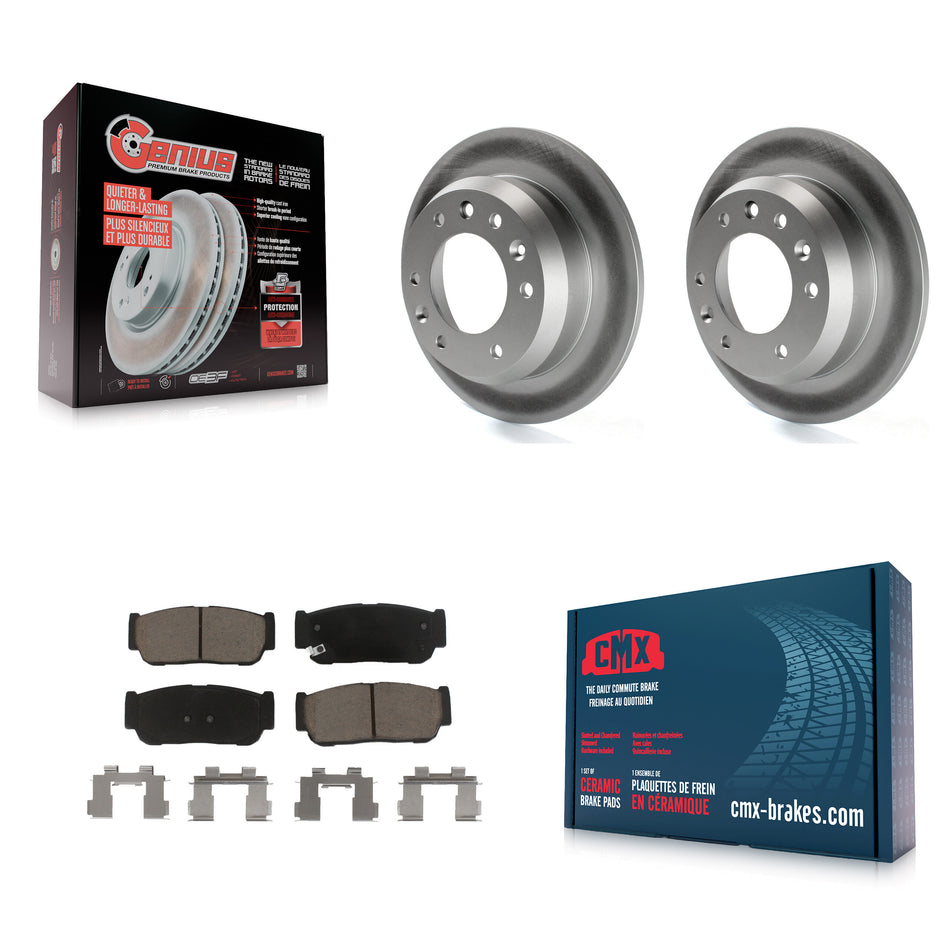 Rear Coated Disc Brake Rotors And Ceramic Pads Kit For Kia Sedona Hyundai Entourage To 04/27/06 KGC-101719