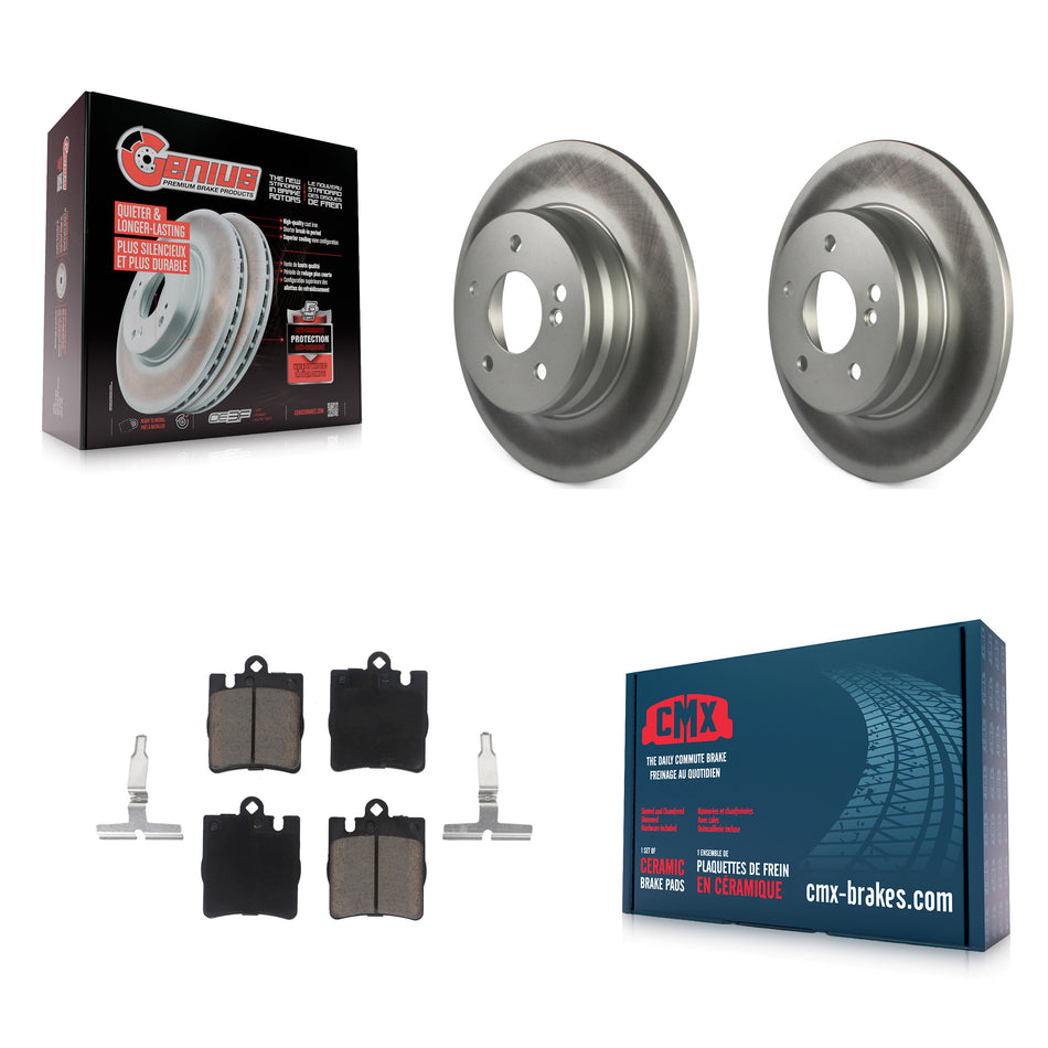 Rear Coated Disc Brake Rotors And Ceramic Pads Kit For Mercedes-Benz E320 C230 C240 CLK320 CLK350 C320 C280 E430 SLK350 CLK430 C350 SLK300 KGC-101720