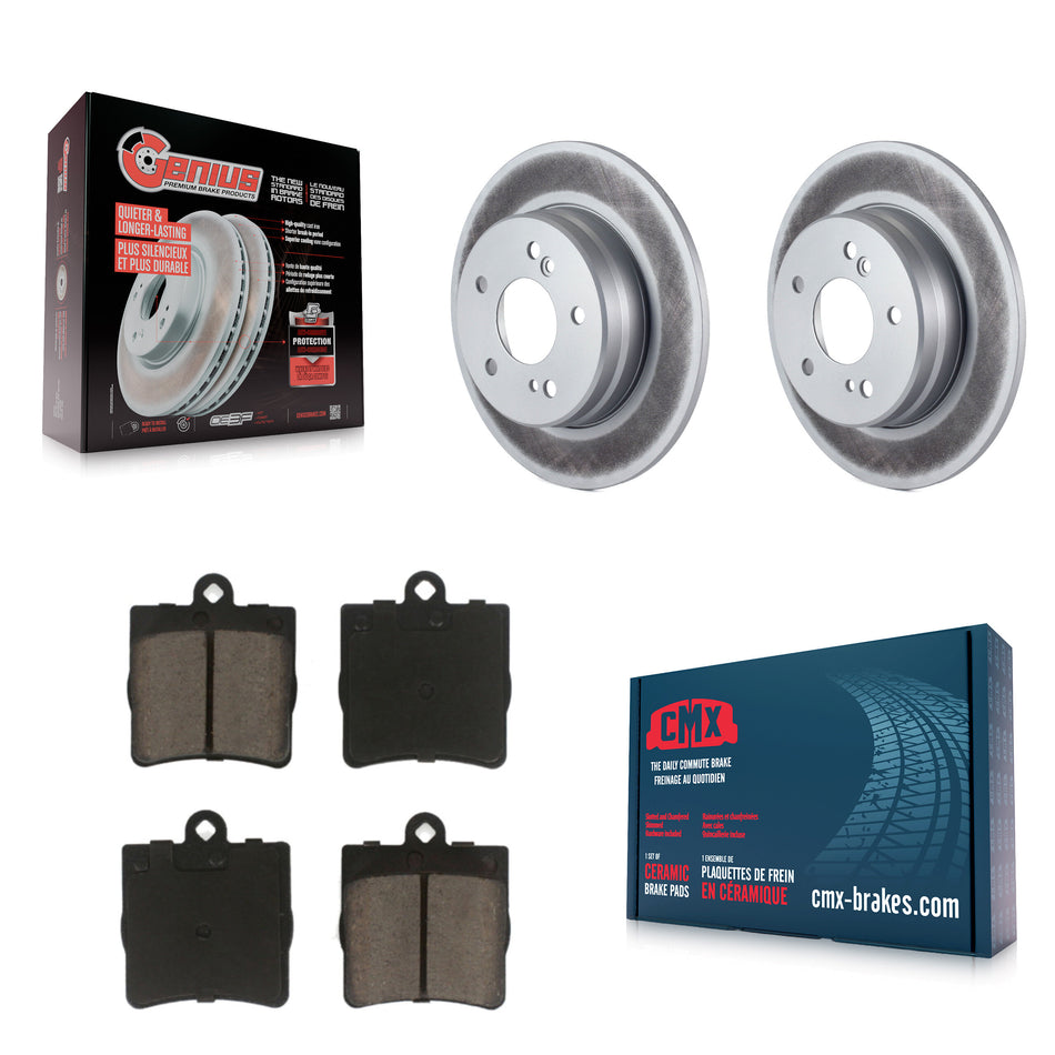 Rear Coated Disc Brake Rotors And Ceramic Pads Kit For Mercedes-Benz C230 C240 Chrysler Crossfire SLK230 SLK320 SLK280 C280 SLK300 KGC-101721