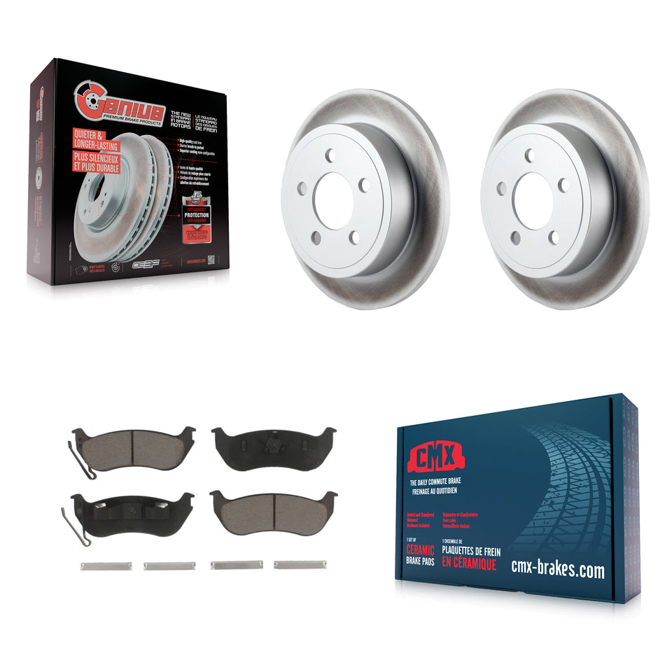 Rear Coated Disc Brake Rotors And Ceramic Pads Kit For Jeep Liberty Wrangler TJ KGC-101725