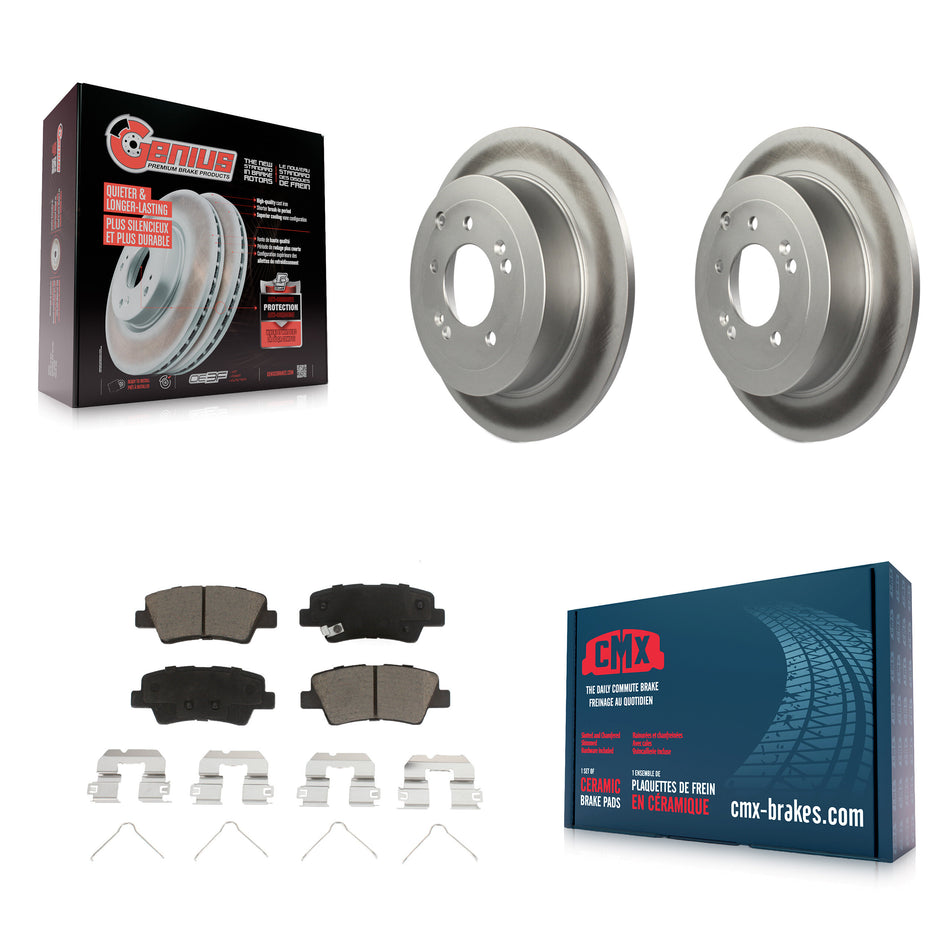 Rear Coated Disc Brake Rotors And Ceramic Pads Kit For Hyundai Tucson Kia Sportage KGC-101730