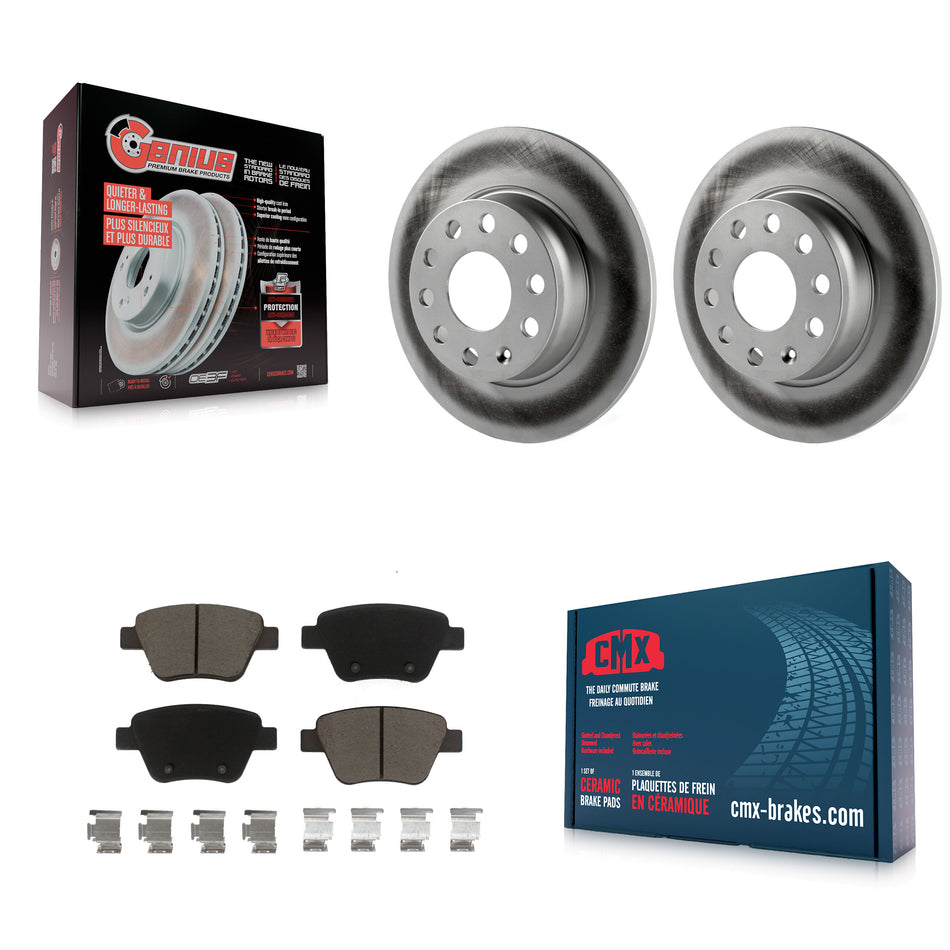 Rear Coated Disc Brake Rotors And Ceramic Pads Kit For Volkswagen Jetta Passat Beetle Golf GTI Eos Audi A3 Quattro KGC-101745