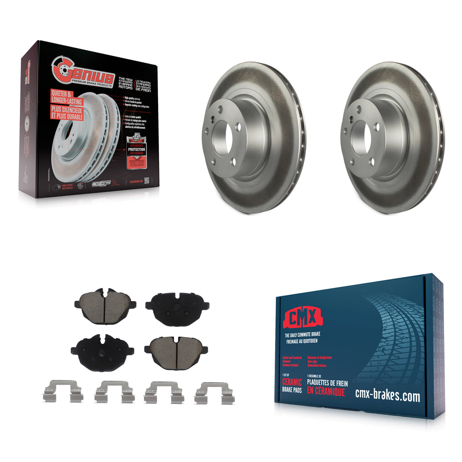 Rear Coated Disc Brake Rotors And Ceramic Pads Kit For BMW X3 X4 KGC-101751
