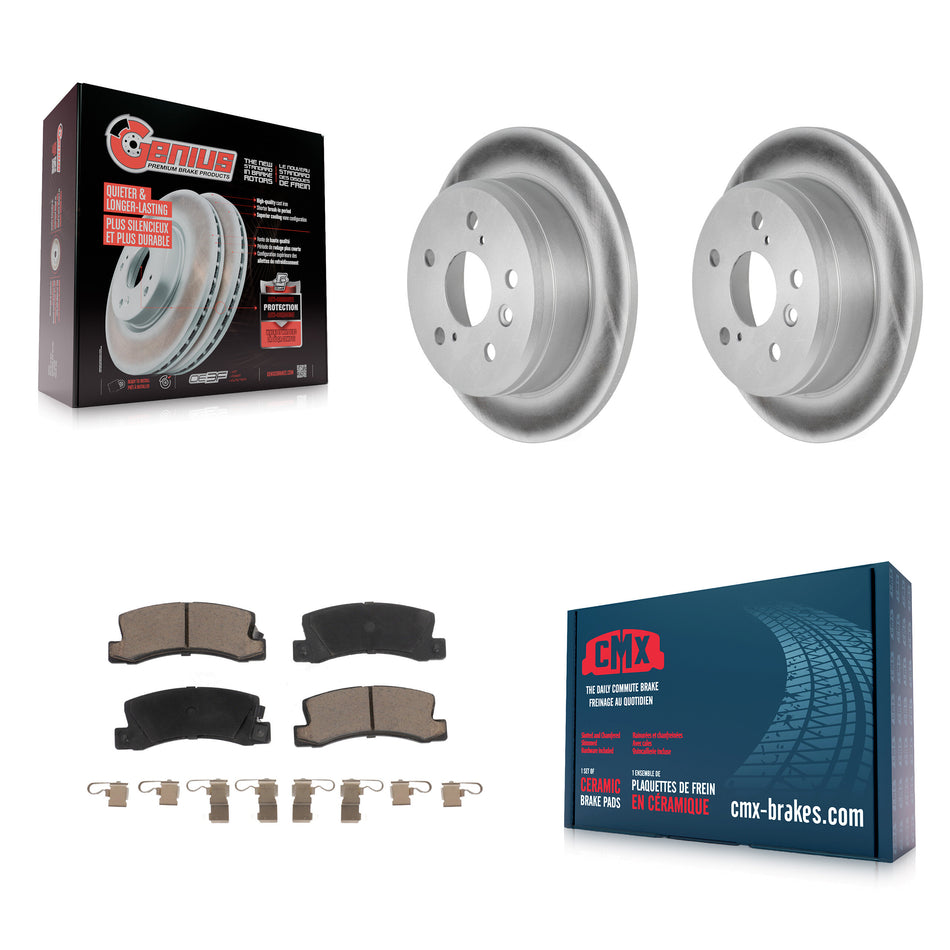 Rear Coated Disc Brake Rotors And Ceramic Pads Kit For Toyota Camry Solara Lexus ES300 KGC-101771
