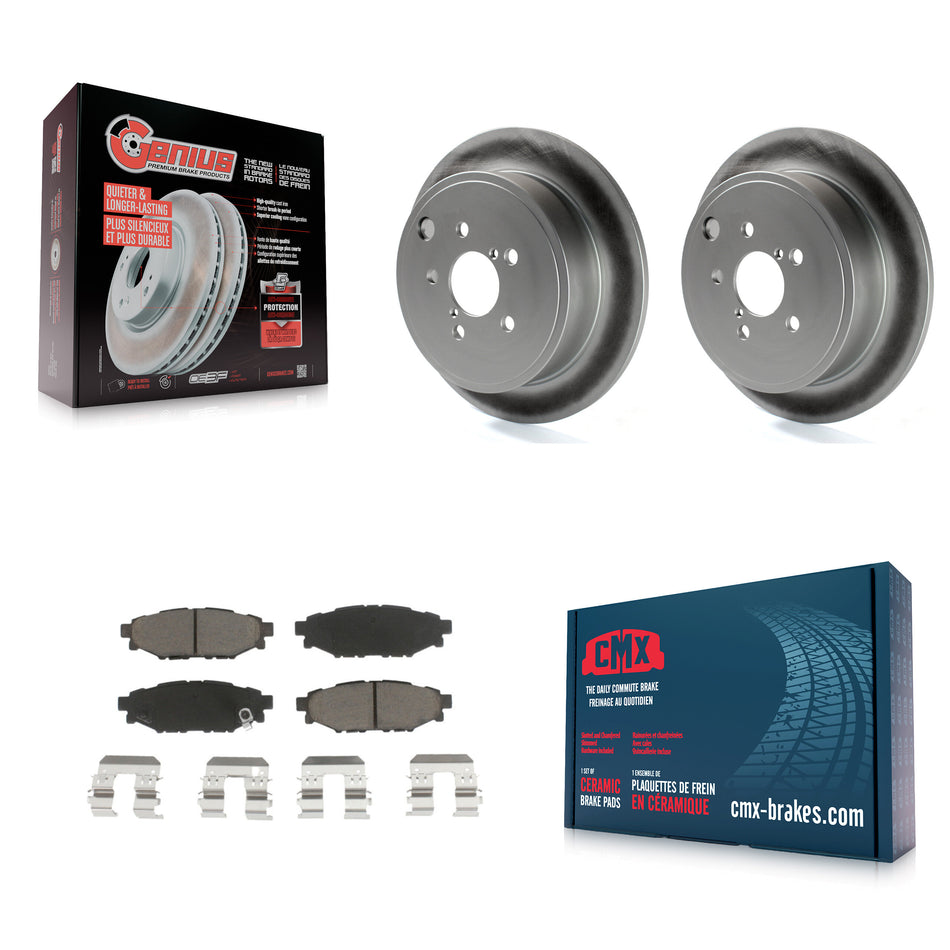 Rear Coated Disc Brake Rotors And Ceramic Pads Kit For Subaru Outback Impreza Forester Legacy Scion FR-S BRZ WRX KGC-101782