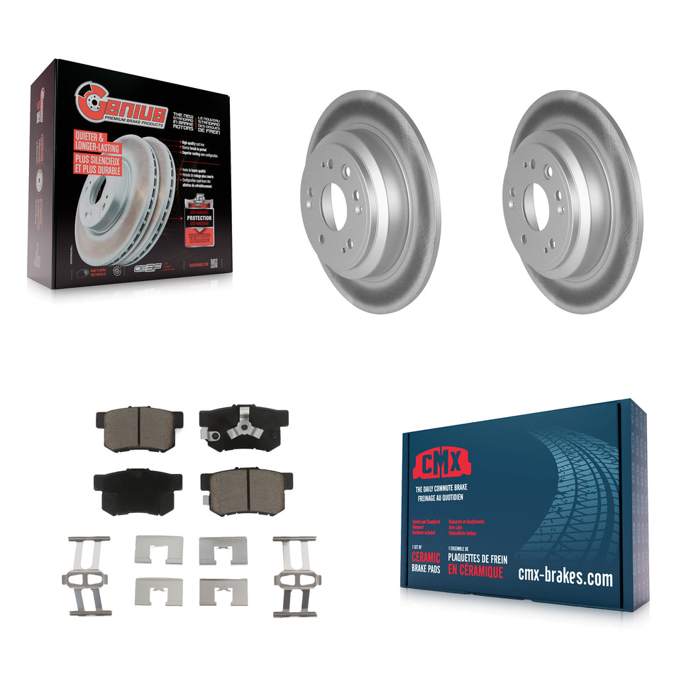 Rear Coated Disc Brake Rotors And Ceramic Pads Kit For Honda Crosstour Accord KGC-101788
