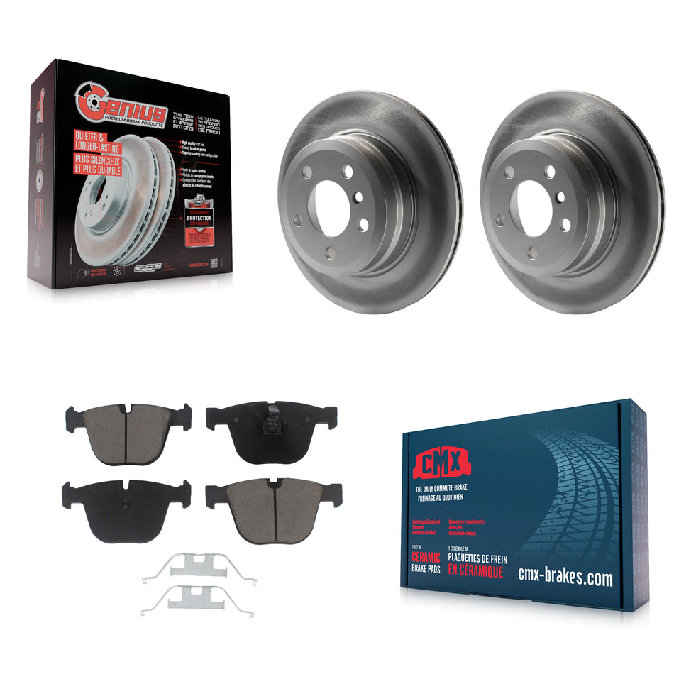 Rear Coated Disc Brake Rotors And Ceramic Pads Kit For 2009 BMW X6 xDrive35i From 10 08 KGC-101791