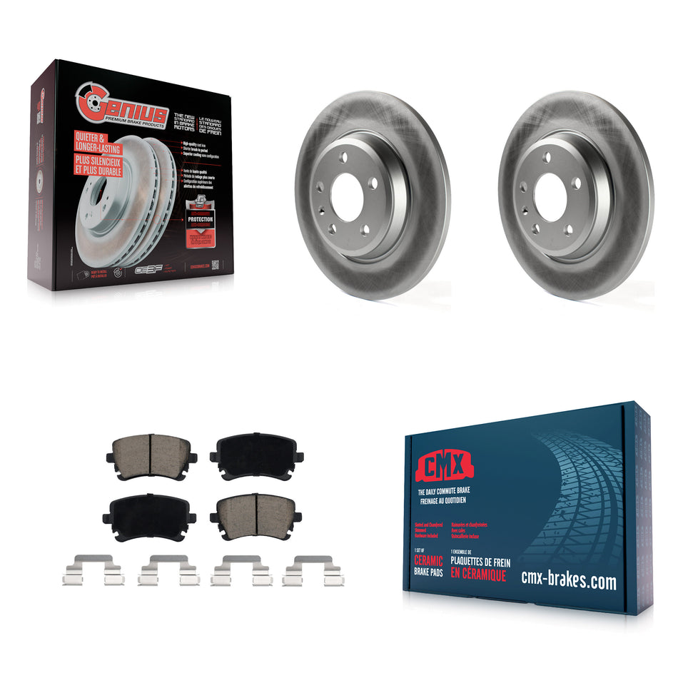 Rear Coated Disc Brake Rotors And Ceramic Pads Kit For Audi Q5 A4 allroad KGC-101800