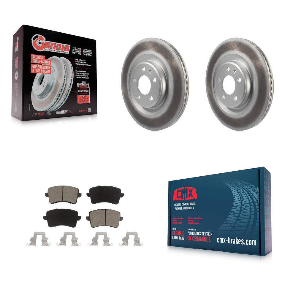 Rear Coated Disc Brake Rotors And Ceramic Pads Kit For Audi Q5 A5 SQ5 Quattro S5 A4 KGC-101801