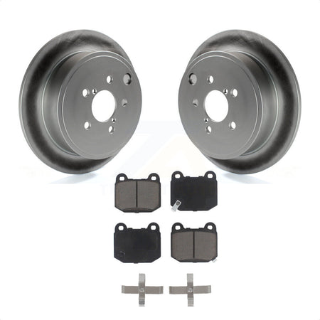 Rear Coated Disc Brake Rotors Ceramic Pad Kit For 2014 Subaru WRX With 17\\" Factory Wheels KGC-101810