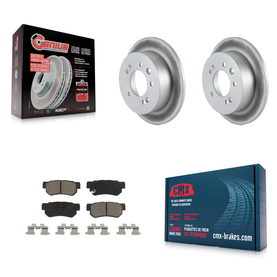 Rear Coated Disc Brake Rotors And Ceramic Pads Kit For Hyundai Elantra KGC-101813