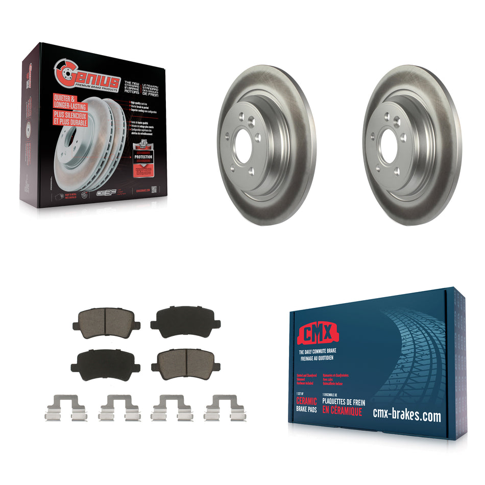 Rear Coated Disc Brake Rotors And Ceramic Pads Kit For Volvo S60 XC70 S80 V60 Cross Country V70 KGC-101817