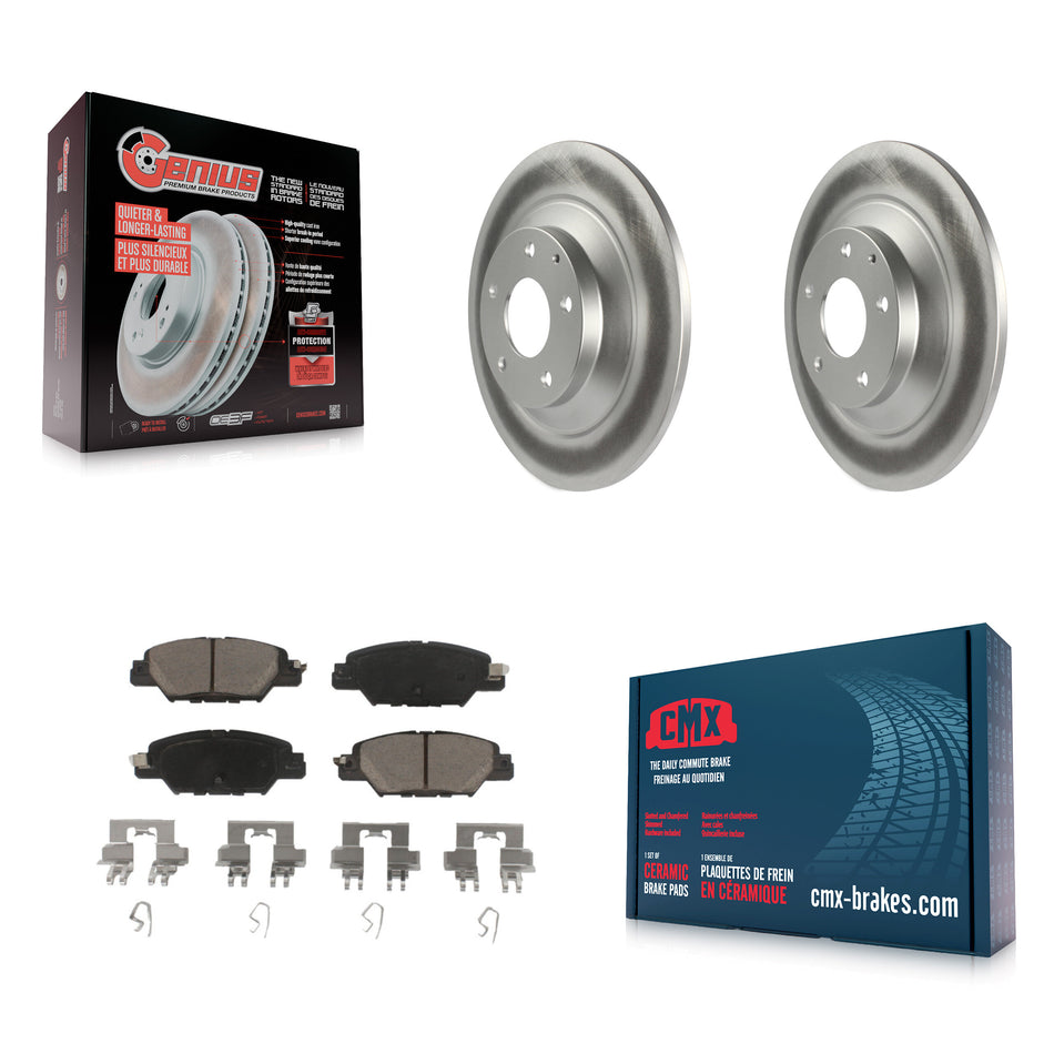 Rear Coated Disc Brake Rotors And Ceramic Pads Kit For Mazda CX-5 KGC-101829