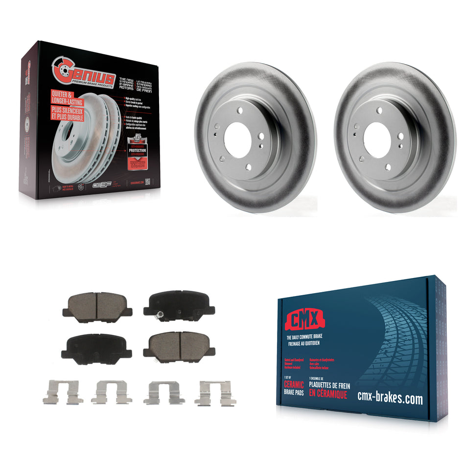 Rear Coated Disc Brake Rotors And Ceramic Pads Kit For Mitsubishi Outlander Sport PHEV RVR KGC-101835