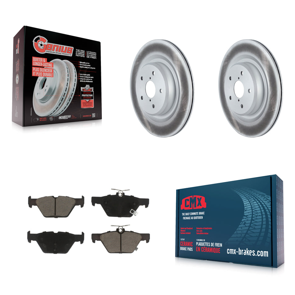 Rear Coated Disc Brake Rotors And Ceramic Pads Kit For 2019-2022 Subaru Ascent KGC-101848