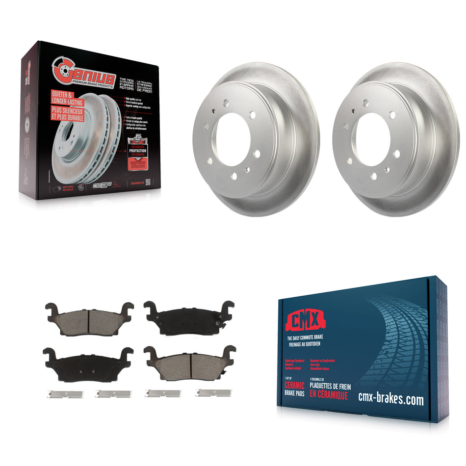 Rear Coated Disc Brake Rotors And Ceramic Pads Kit For Hummer H3 H3T KGC-101853