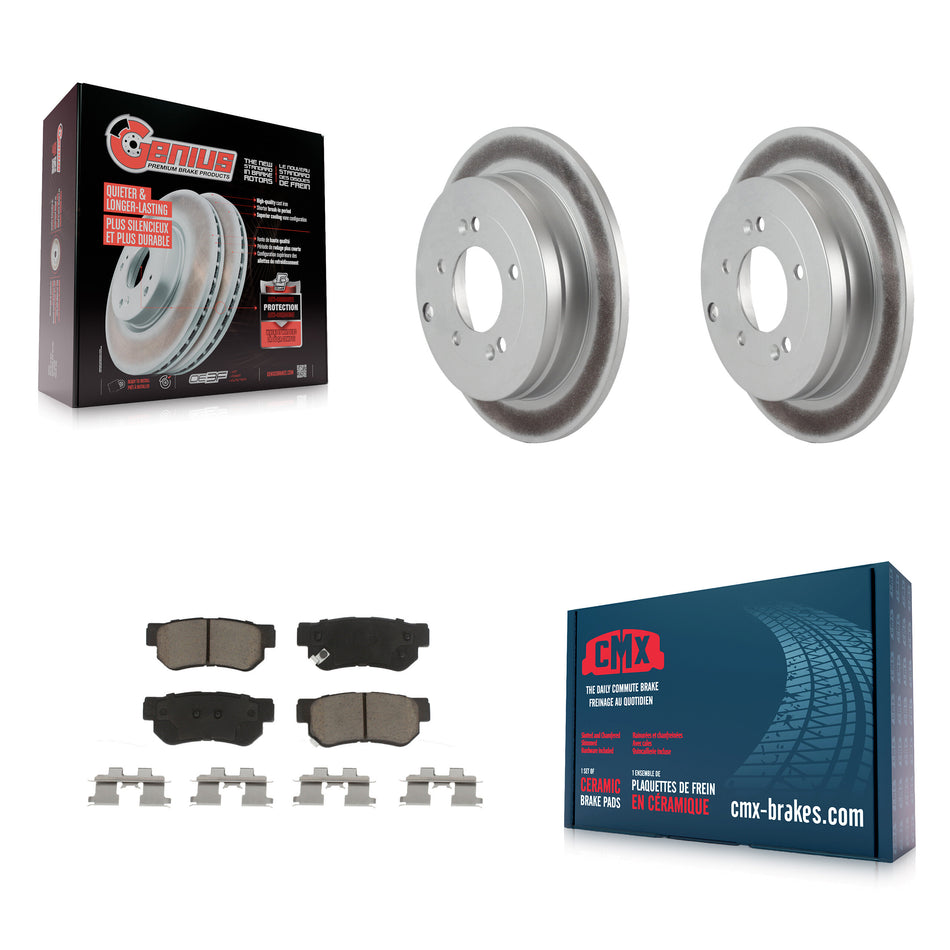 Rear Coated Disc Brake Rotors And Ceramic Pads Kit For 2006-2009 Hyundai Azera KGC-101861