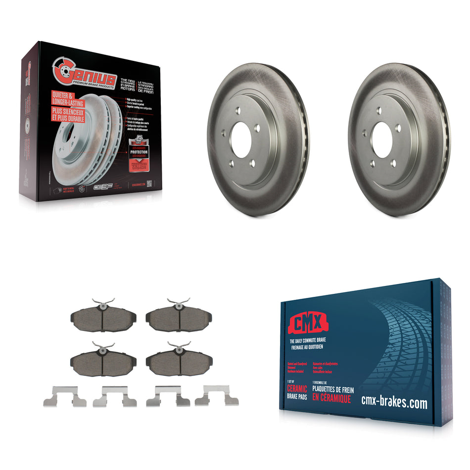 Rear Coated Disc Brake Rotors And Ceramic Pads Kit For Ford Mustang KGC-101871