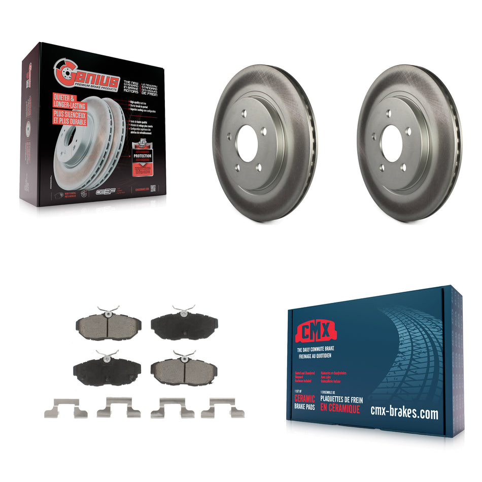 Rear Coated Disc Brake Rotors And Ceramic Pads Kit For Ford Mustang KGC-101872