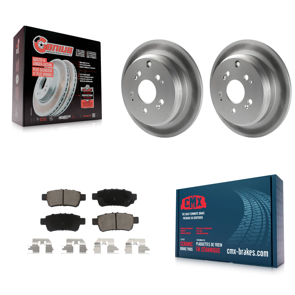 Rear Coated Disc Brake Rotors And Ceramic Pads Kit For 2005-2010 Honda Odyssey KGC-101873