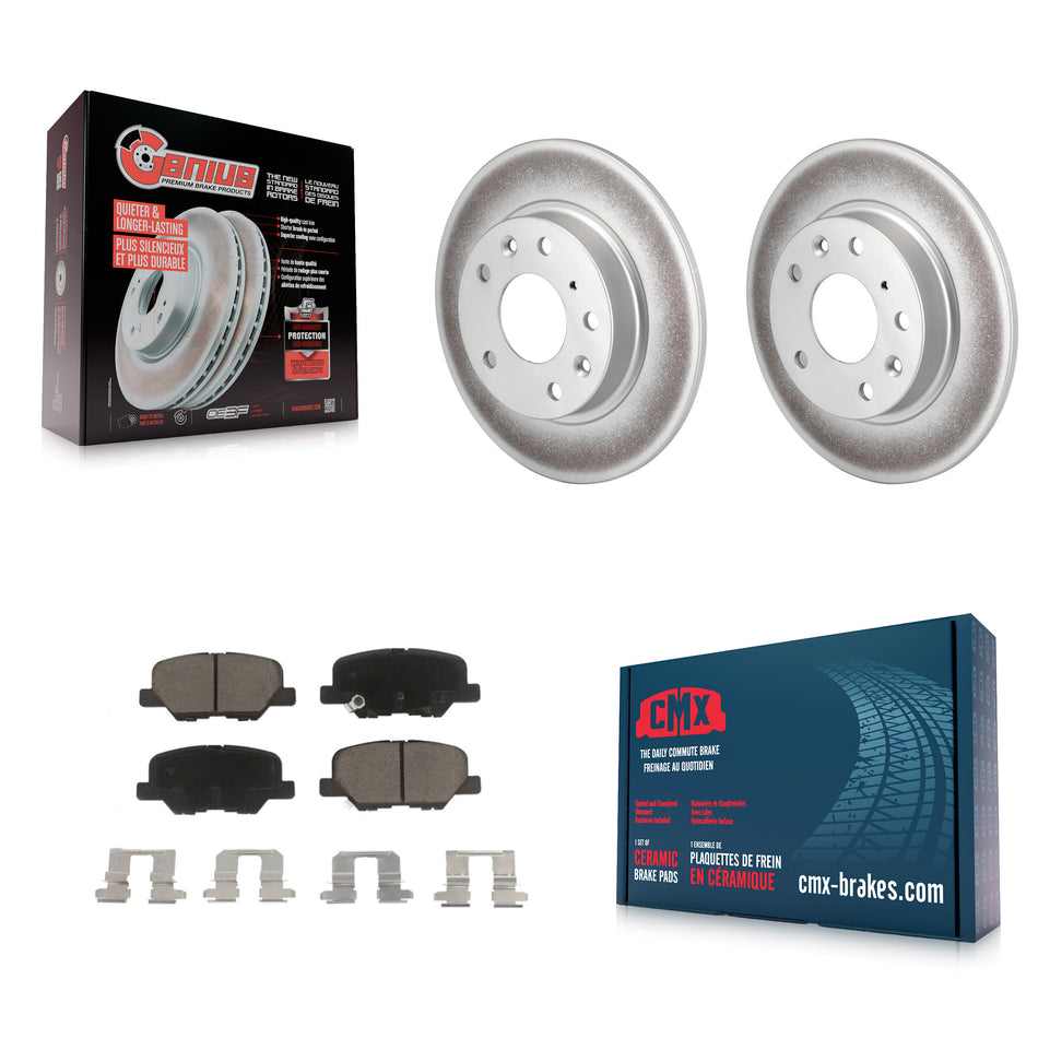 Rear Coated Disc Brake Rotors And Ceramic Pads Kit For Mazda 3 Sport KGC-101884