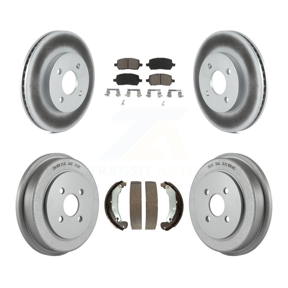 Front Rear Coated Disc Brake Rotors Ceramic Pads And Drum Kit For Chevrolet Cobalt Saturn Ion Pontiac G5 Pursuit KGC-101959