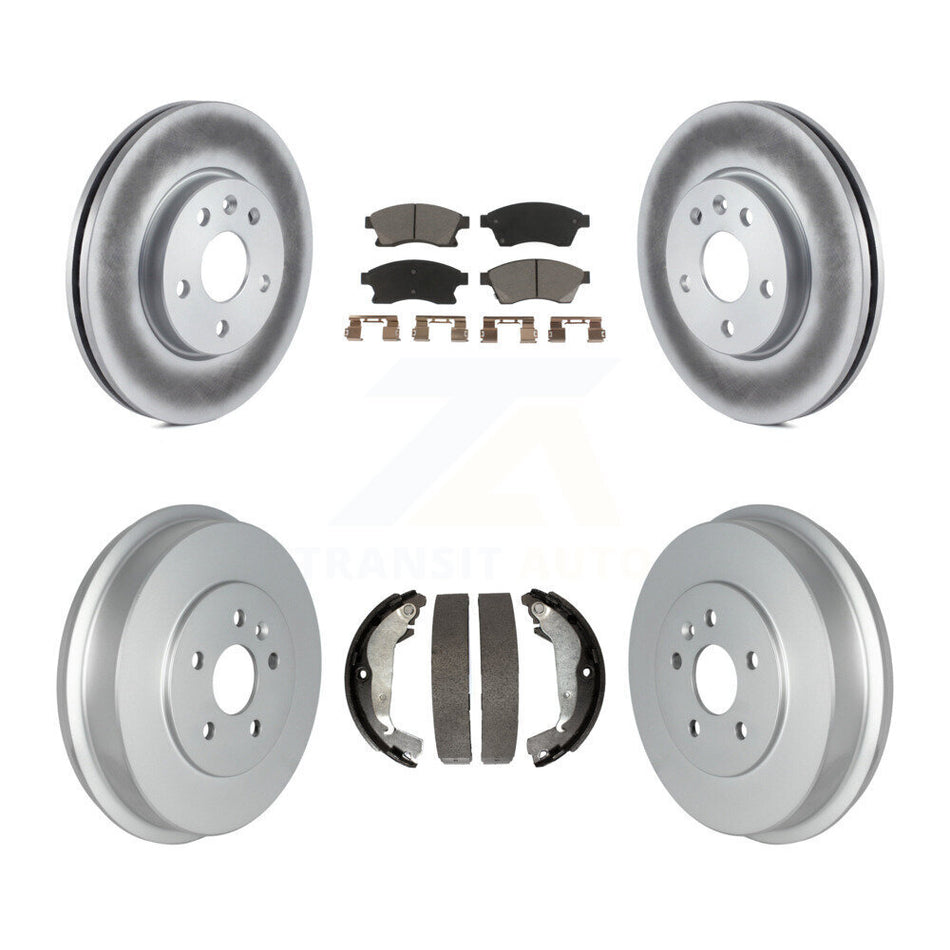 Front Rear Coated Disc Brake Rotors Ceramic Pads And Drum Kit For Chevrolet Cruze Limited KGC-101992