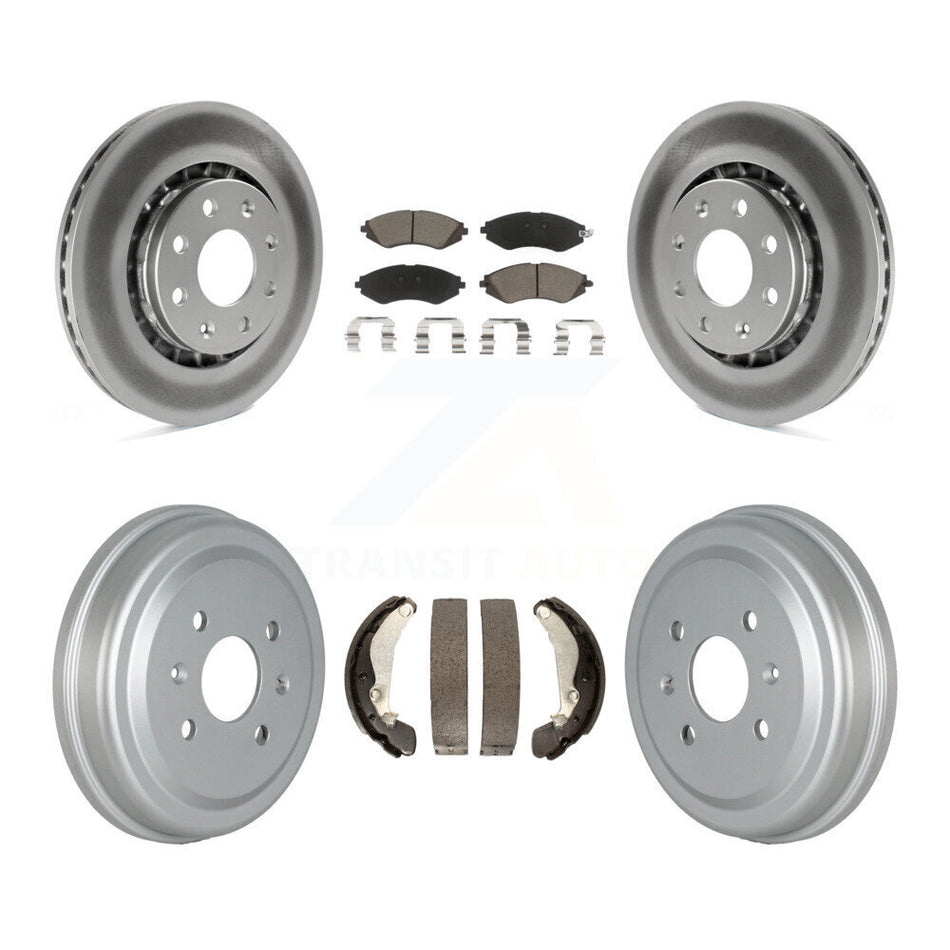 Front Rear Coated Disc Brake Rotors Ceramic Pads And Drum Kit For Chevrolet Aveo Spark Aveo5 Pontiac G3 Suzuki Wave Wave5 Swift+ KGC-101993