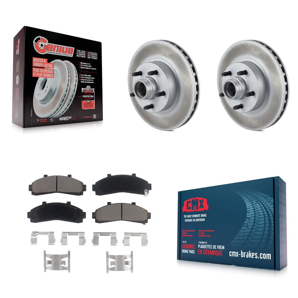 Front Coated Disc Brake Rotors Hub Assembly And Ceramic Pads Kit For Ford Ranger Explorer Mercury Mountaineer Mazda B3000 B2500 B4000 B2300 KGC-102047