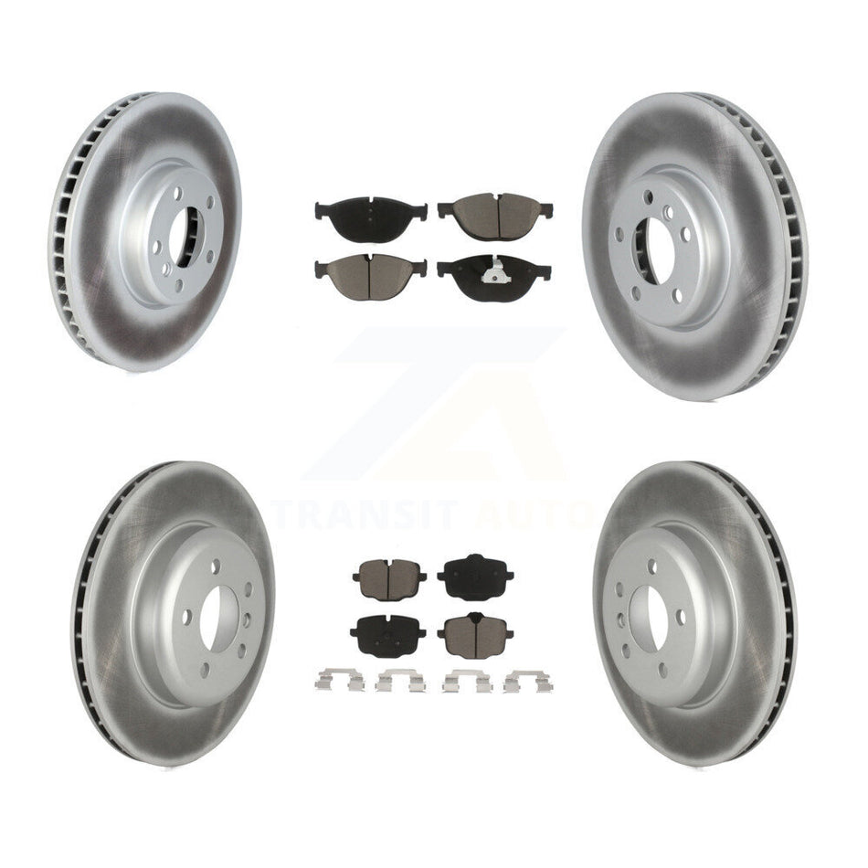 Front Rear Coated Disc Brake Rotors And Ceramic Pads Kit (6Pc) For BMW 550i xDrive 650i Gran Coupe KGC-102125