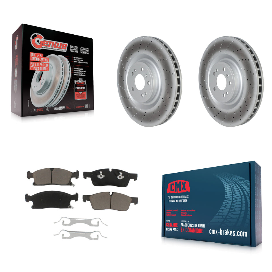 Front Coated Disc Brake Rotors And Ceramic Pads Kit For Mercedes-Benz ML350 GLS450 GL450 GL350 ML400 ML250 KGC-102131