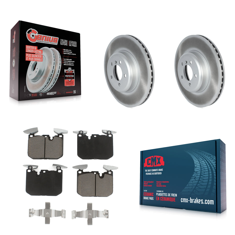 Front Coated Disc Brake Rotors And Ceramic Pads Kit For BMW 335i xDrive 435i 330i 340i 230i 440i Gran Coupe GT M240i ActiveHybrid 3 KGC-102138