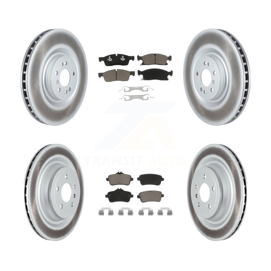 Front Rear Coated Disc Brake Rotors And Ceramic Pads Kit For Mercedes-Benz GLS450 GL450 GL350 ML250 KGC-102154