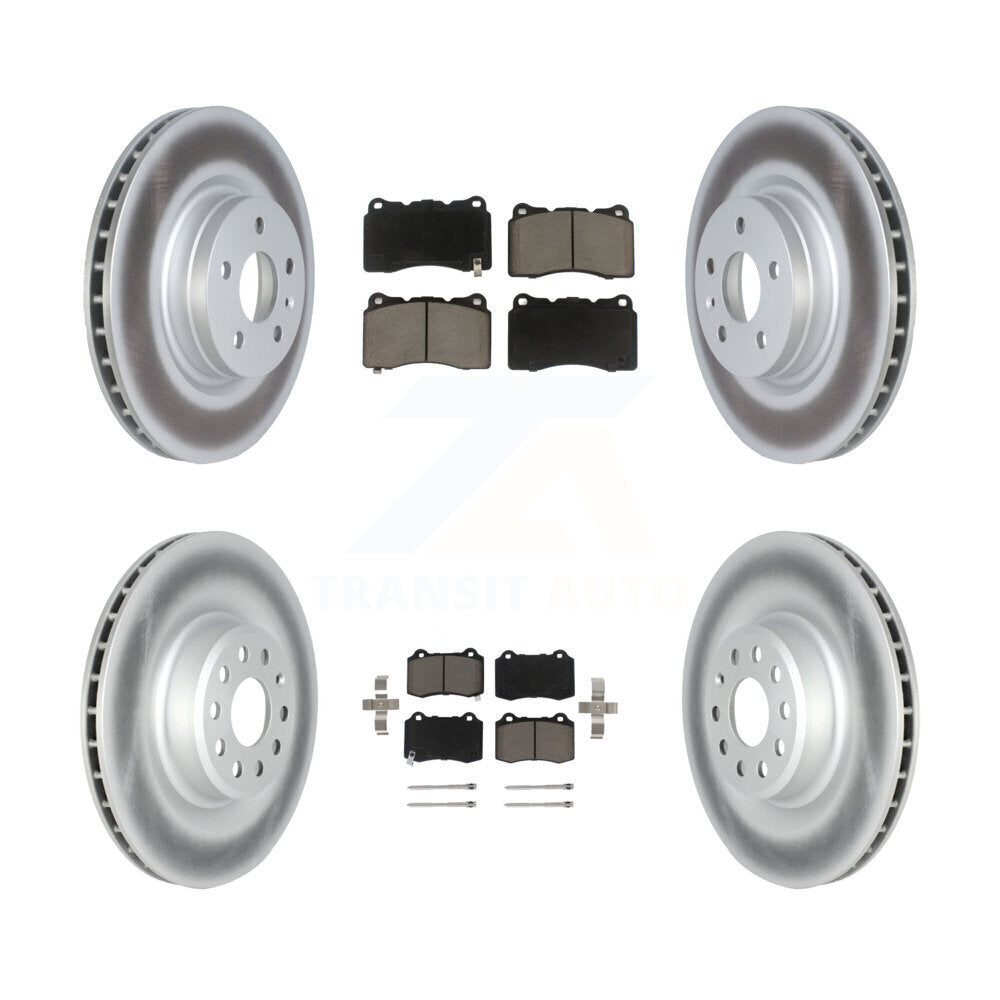 Front Rear Coated Disc Brake Rotors And Ceramic Pads Kit For 2016 Tesla S From 04 16 KGC-102168