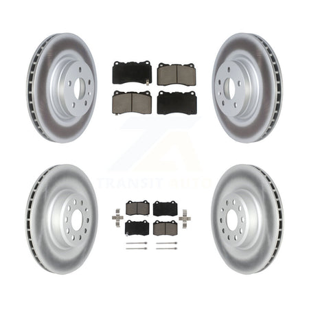 Front Rear Coated Disc Brake Rotors And Ceramic Pads Kit For 2016 Tesla S From 04 16 KGC-102168
