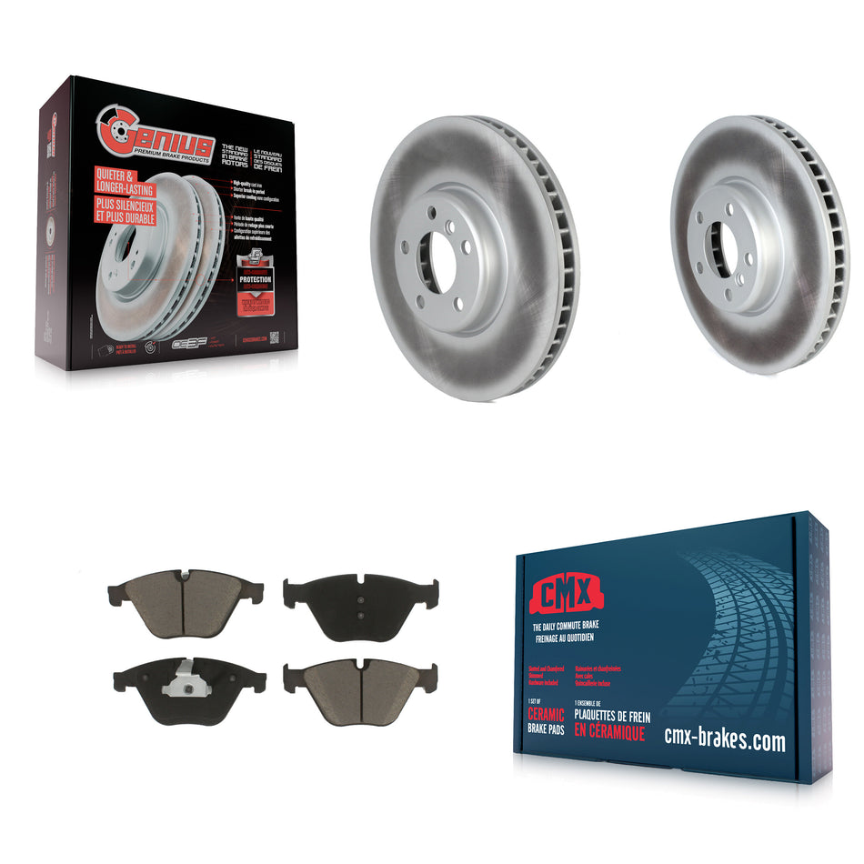 Front Coated Disc Brake Rotors And Ceramic Pads Kit For 2011-2013 BMW 535i KGC-102169