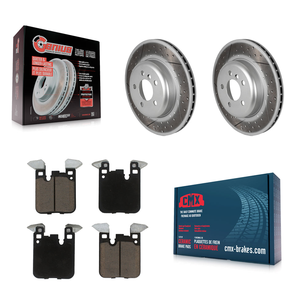 Rear Coat Brake Rotor Ceramic Pad Kit For BMW 328i xDrive 330i 335i 428i 340i 435i 430i 3 KGC-102171