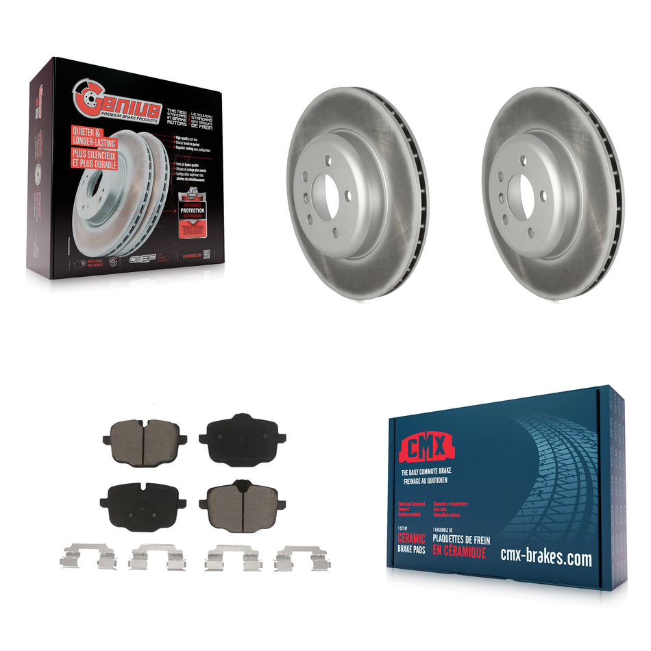 Rear Coated Disc Brake Rotors And Ceramic Pads Kit For BMW 535i 550i xDrive 650i 640i Gran Coupe Alpina B6 KGC-102185