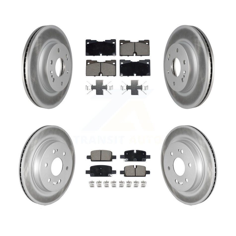 Front Rear Coat Brake Rotor Ceramic Pad Kit For Chevrolet GMC Silverado 1500 Sierra Yukon KGC-102197