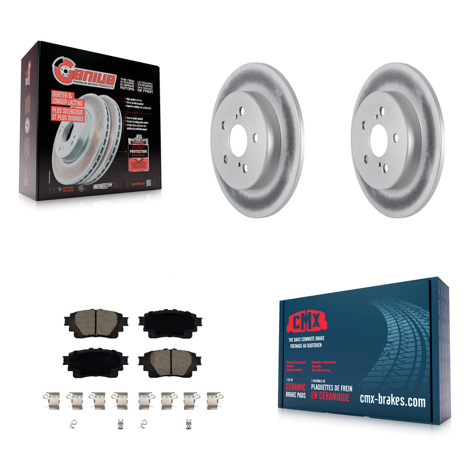 Rear Coated Disc Brake Rotors And Ceramic Pads Kit For Toyota Corolla KGC-102213