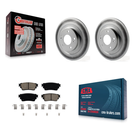 Rear Coated Disc Brake Rotors Ceramic Pad Kit For Mitsubishi Outlander Eclipse Cross PHEV KGC-102217
