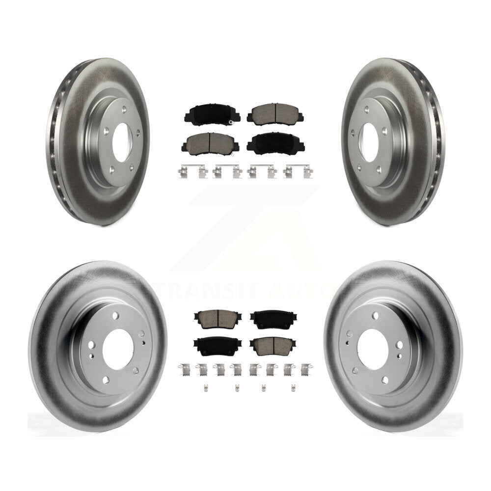 Front Rear Coated Disc Brake Rotors And Ceramic Pads Kit For Mitsubishi Eclipse Cross KGC-102229