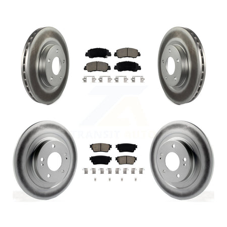 Front Rear Coated Disc Brake Rotors And Ceramic Pads Kit For Mitsubishi Eclipse Cross KGC-102229